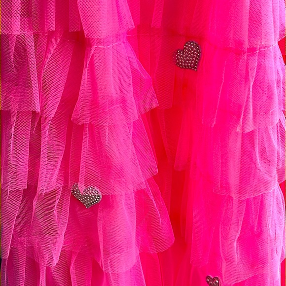 ReginaS2 Pink Tulle With Elastic Waist on Heart Pearls by REGINA - Picture 2 of 3